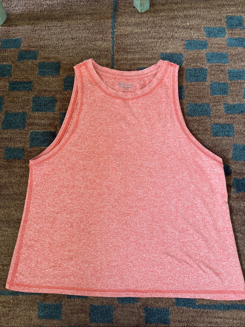 Athleta Heathered Coral Pink Tank Top